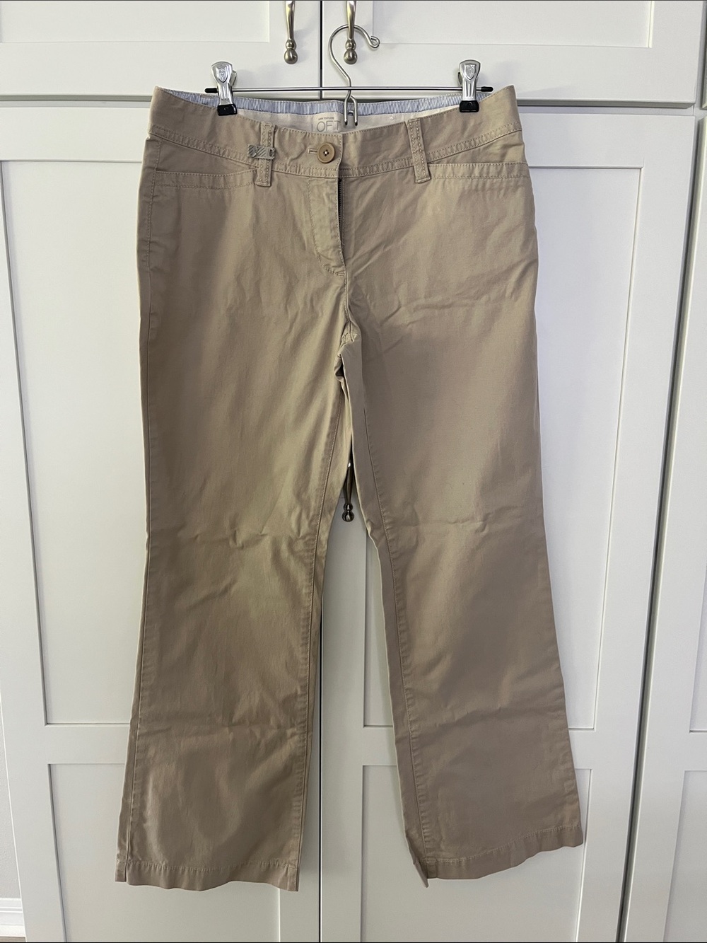 LOFT Khaki Straight-Leg Cotton Pants